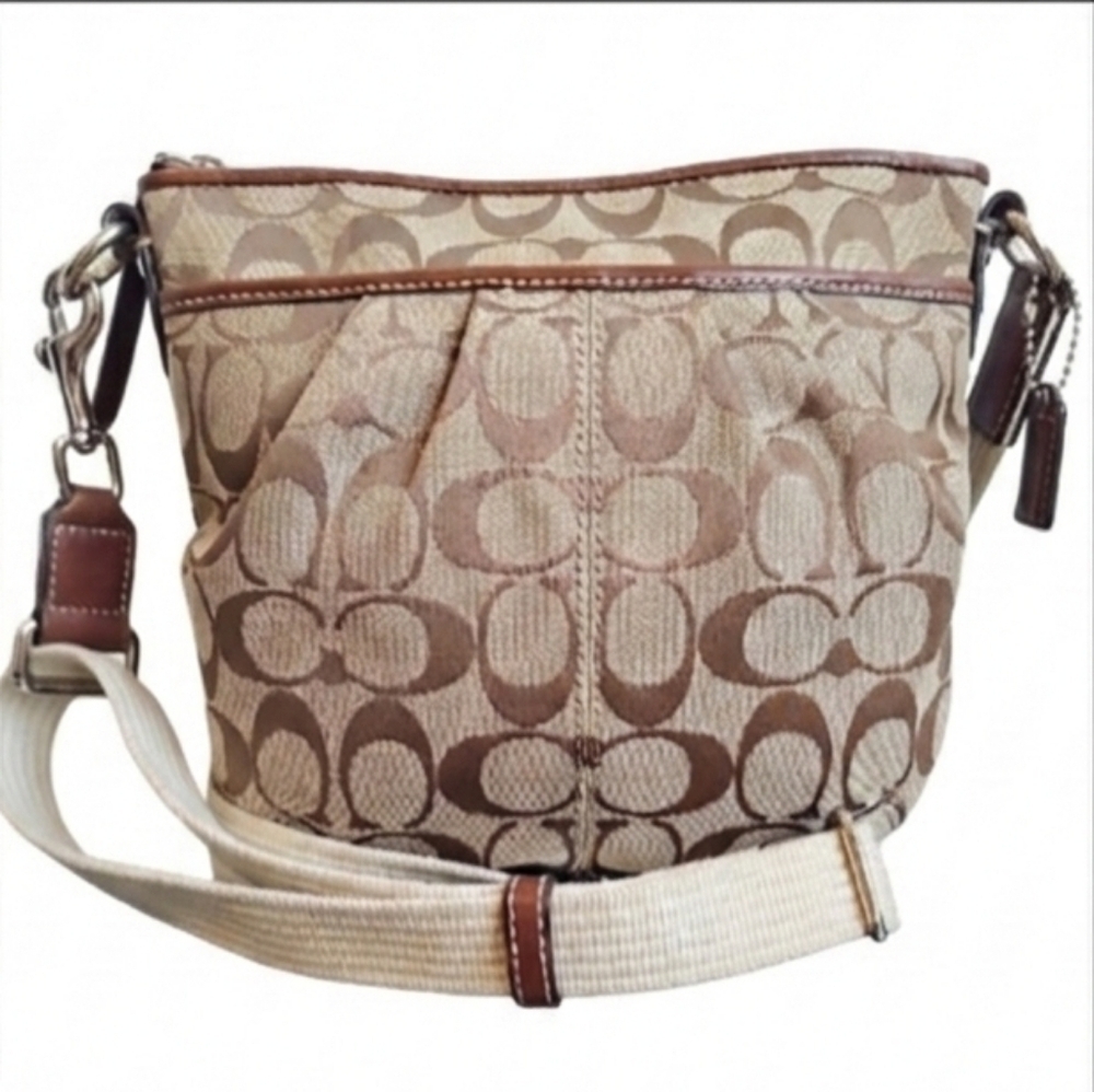 Coach Canvas Courier Crossbody Bag LIKE NEW